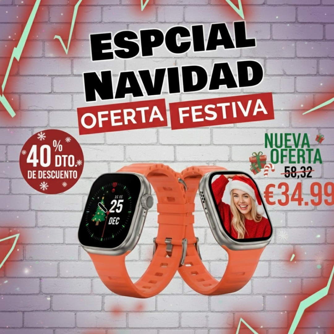 Smartwatch Ultra Pro con 2 correas ( negro + blanco )