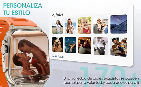 Smartwatch Ultra Pro con 2 correas ( negro + blanco )